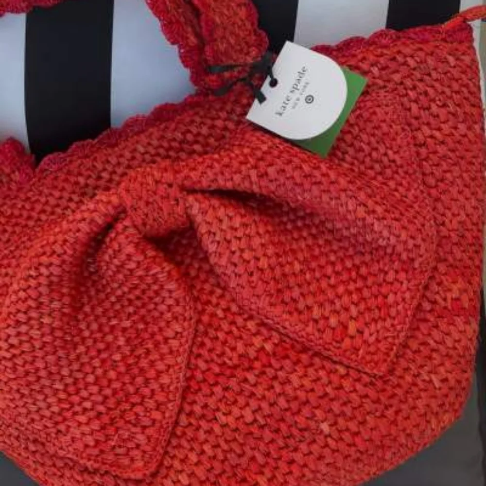 Kate Spade X Target Raffia Bow Tote Bag NWT